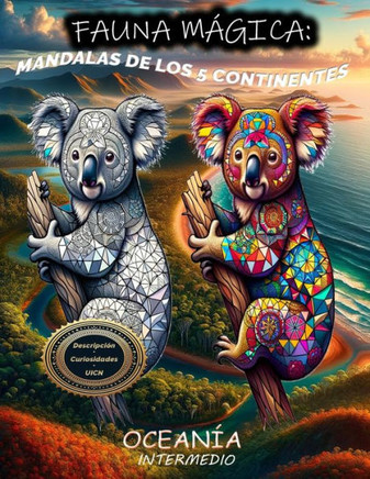 Mandalas de Fauna Intermedia de Ocean?: Explora, Colorea y Aprende los animales: Fauna M?ica. Mandalas de los 5 Continentes