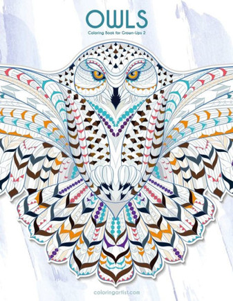 Owls Coloring Book For Grown-Ups 2