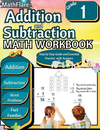 Addition and Subtraction Math Workbook 1st Grade: Addition and Subtraction Grade 1, Word Problems Grade 1, Addition and Subtraction exercises 1 to 20,