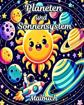 Planeten und Sonnensystem Malbuch: Einfache Weltraum- und Planeten-Malvorlagen für Kinder