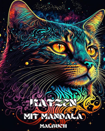 Katzen mit Mandalas - Malbuch für Erwachsene: Süße, liebevolle und schöne Katzen Stressabbau. Geschenkidee im Großformat