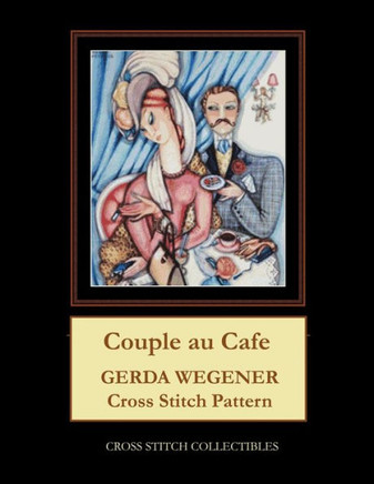 Couple au Cafe: Gerda Wegener Cross Stitch Pattern