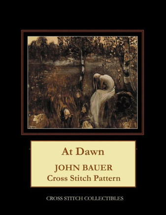 At Dawn: John Bauer Cross Stitch Pattern - Large Print