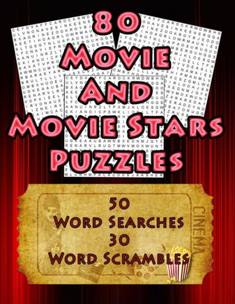 80 Movie And Movie Stars Puzzles: 50 Movie Themed Word Search And 30 Word Scramble Puzzles For Movie Enthusiasts (On Target Puzzles)