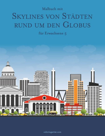 Malbuch mit Skylines von Städten rund um den Globus für Erwachsene 5