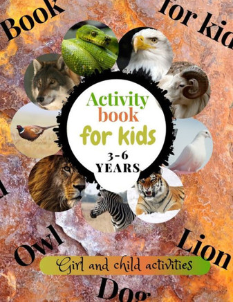 Activity book for kids 3-6 years (animal): Activity book and coloring for kids my spy, easter basket stuffers, for 3-6 years