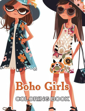 Boho Girls Coloring Book: 100+ Unique and Beautiful Designs for All Ages