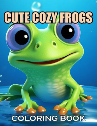 Cute Cozy Frogs Coloring Book: 100+ Coloring Pages for Adults and Teens