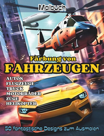 Färbung von FAHRZEUGEN: Ein rasantes Abenteuer mit 50 fantastischen Malvorlagen, die die Kreativität anregen und die Fantasie beflügeln!