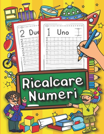 Ricalcare Numeri: Impara a scrivere i numeri! Per i bambini dai 4 anni