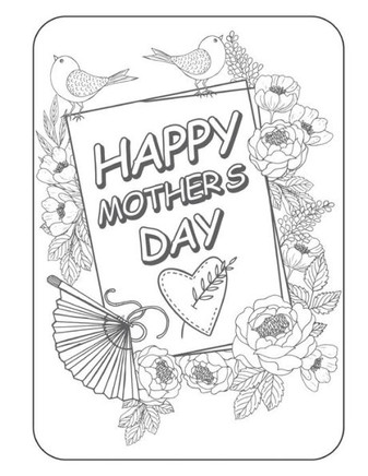 Happy Mother's Day: A Coloring Book For Moms