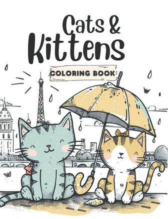 Cats & Kittens coloring book for kids: Easy and Fun animal coloring book for kids
