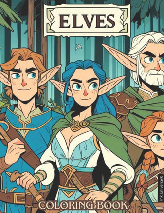 Enchanted Forest Elves Coloring Book