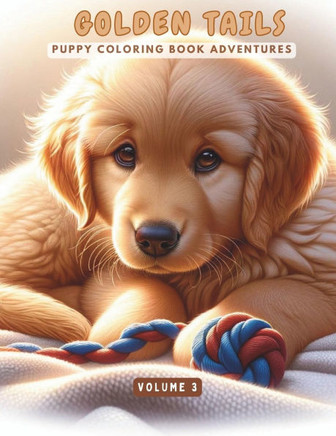 Golden Tails: Puppy Coloring Book Adventures
