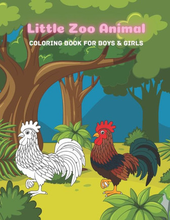 Little Zoo Animal - Coloring Book For Boys & Girls