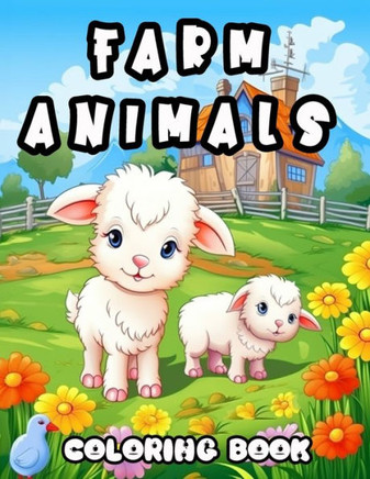 Farm Animals Coloring Book: bold and easy pages for cute animals on the farm, for kids