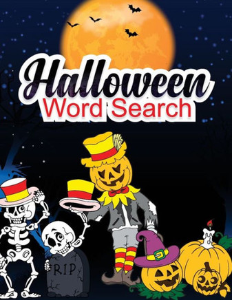 Halloween Word Search: Large Print Halloween Word Search With Coloring Pages - Large Print