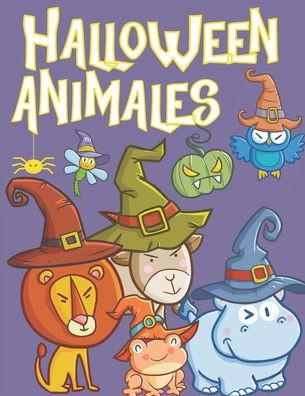 Halloween Animales: Libro de Colorear para Niños de 3 a 8 Años