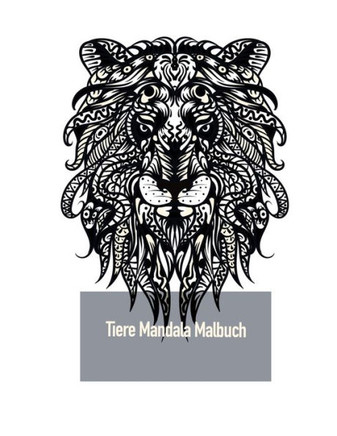 Tiere Mandala Malbuch: Coloring für Erwachsene mit einem Känguru, der Kuh, Eulen und viele andere