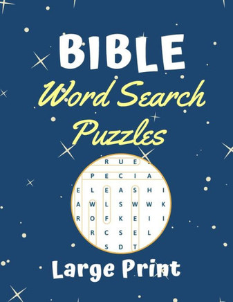 Bible Word Search Puzzles Large print: Puzzle game for adults and kids (8,5"" x 11"") - Large Print