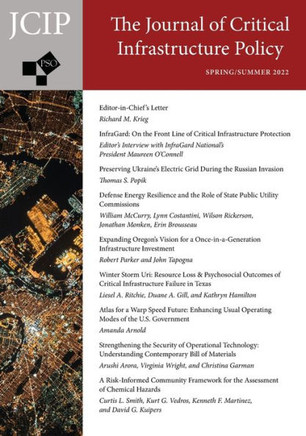Journal Of Critical Infrastructure Policy: Volume 3, Number 1, Spring/Summer 2022