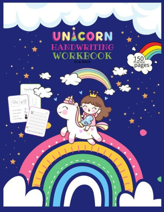Unicorn Handwriting Workbook for Kids: Unicorn Handwriting Practice Paper Letter Tracing Workbook for Kids - Unicorn Letters Writing - Kindergarten Wr