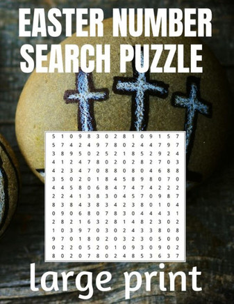 Easter Number Search Puzzle: Large Print Puzzle Book to Keep Your Mind Sharp - Large Print