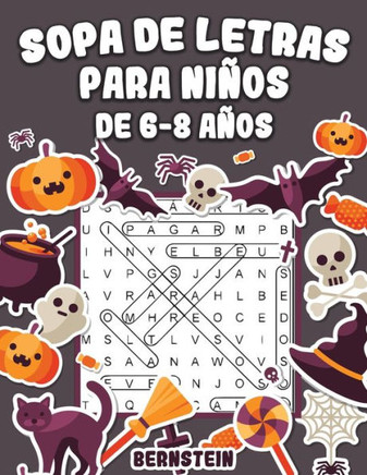 Sopa de letras para Niños de 6-8 años: 200 Sopa de letras con soluciones - Entrena la Memoria y la Lógica (edición de Halloween)