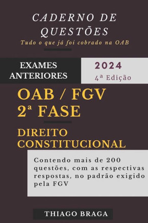 Oab 2A Fase Direito Constitucional : Caderno De Questões