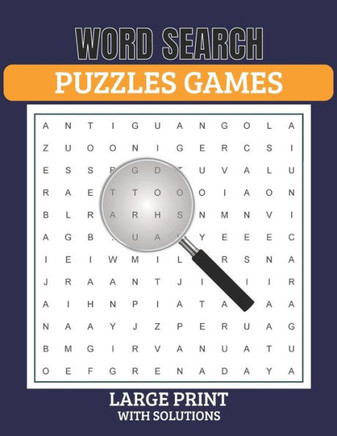 Word Search Puzzles Game Large Print with Solutions: Word Search Book for Adults, Teens 100 Puzzles with Solutions Cleverly Hidden Word Searches Fun W - Large Print