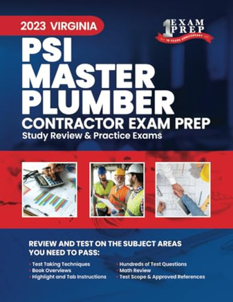 2023 Virginia PSI Master Plumber Contractor Exam Prep: 2023 Study Review & Practice Exams