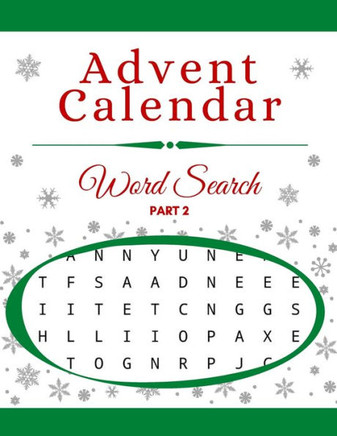 Advent Calendar Word Search: Christmas Activity & Puzzle Book for Gift Holiday Countdown Part 2