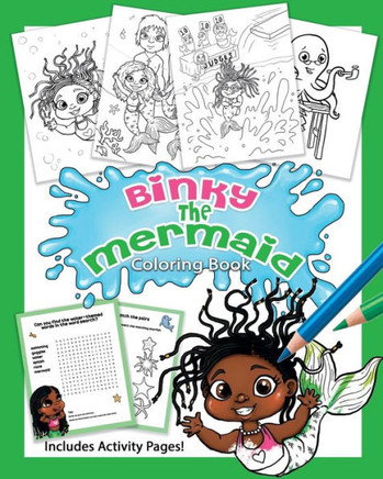 Binky The Mermaid: Green Coloring Book