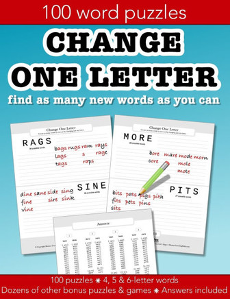 Change One Letter and find as many new words as you can: Education resources by Bounce Learning Kids
