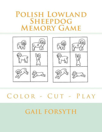 Polish Lowland Sheepdog Memory Game : Color - Cut - Play