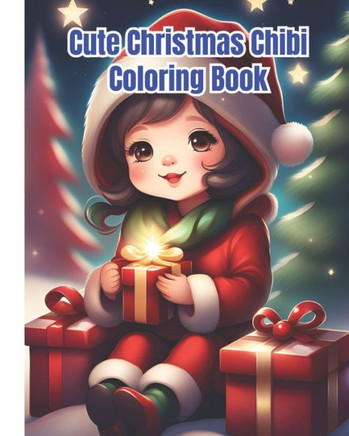 Cute Christmas Chibi Coloring Book: Merry Christmas Chibi and Kawaii Coloring Pages For Kids, Girls, Boys, Teens, Adults / Easy and Cute Holiday Gift