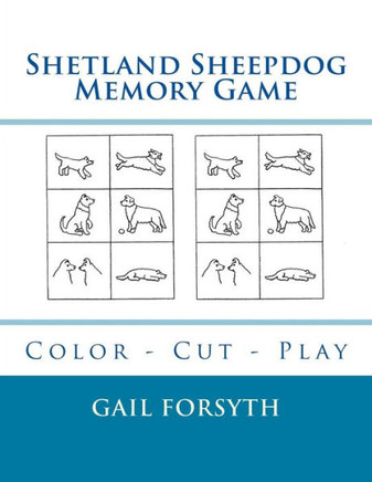 Shetland Sheepdog Memory Game : Color - Cut - Play
