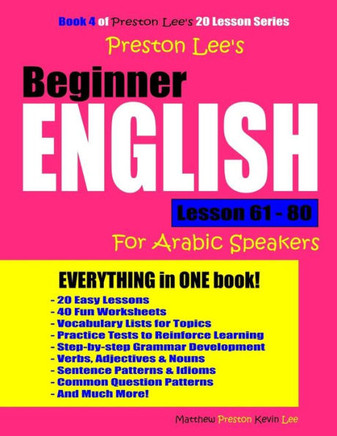 Preston Lee'S Beginner English Lesson 61 - 80 For Arabic Speakers