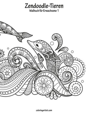 Malbuch Mit Zendoodle-Tieren Für Erwachsene 1