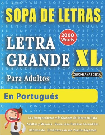 SOPA DE LETRAS CON LETRA GRANDE PARA ADULTOS EN PORTUGUÉS - Crucigramas Delta - Los Rompecabezas más Grandes del Mercado Para Adultos y Mayores - Busc