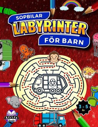 Sopbilar: Fantastiska labyrinter för barn 3-5 år, roliga hjärnspel, Fantastiska pussel och aktivitetsböcker för problemlösning (