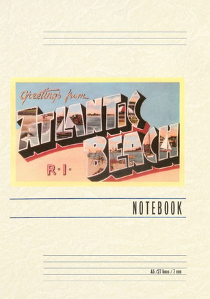 Vintage Lined Notebook Greetings from Atlantic Beach