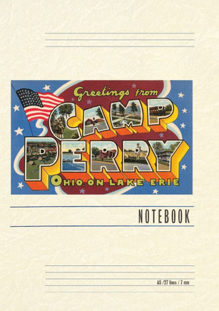 Vintage Lined Notebook Greetings from Camp Perry