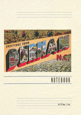 Vintage Lined Notebook Greetings from Durham