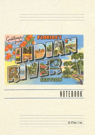 Vintage Lined Notebook Greetings from Indian River, Florida