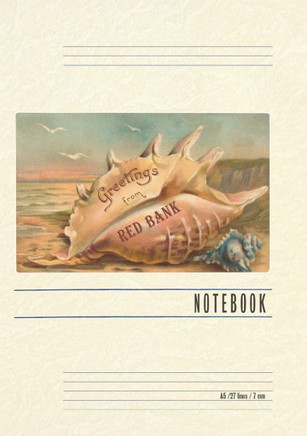 Vintage Lined Notebook Greetings from Red Bank, New Jersey