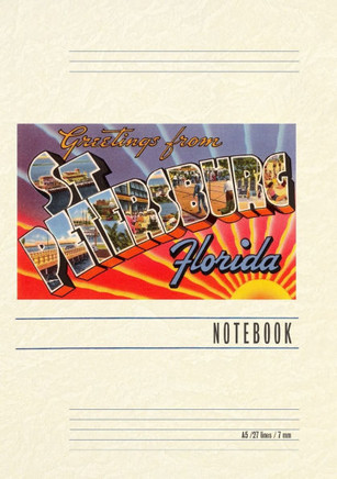 Vintage Lined Notebook Greetings from St. Petersburg, Florida