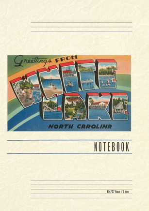 Vintage Lined Notebook Greetings from White Lake