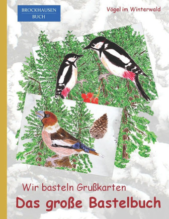 Wir basteln Grußkarten - Das grosse Bastelbuch: BROCKHAUSEN Buch. Vögel im Winterwald.