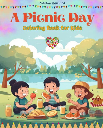 A Picnic Day - Coloring Book for Kids - Creative and Cheerful Illustrations to Encourage a Love of the Outdoors: Funny Collection of Adorable Picnic S